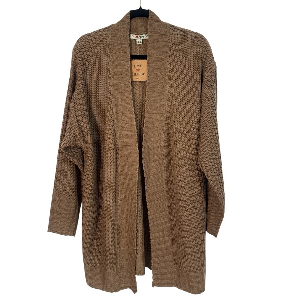 Love By Design Women's Tan Open-Front Cardigan